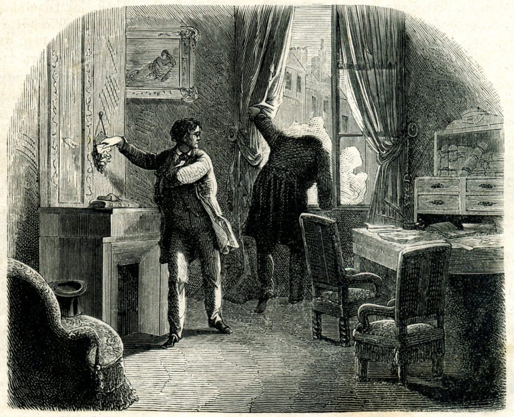 Auguste Dupin recupera la "lettera rubata", nell'omonimo racconto (The Purloined Letter) scritto da Edgar Allan Poe
