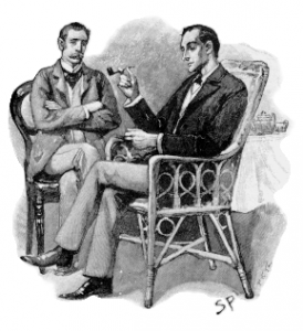 Holmes e Watson (da The Greek Interpreter; illustrazione di Sidney Paget).